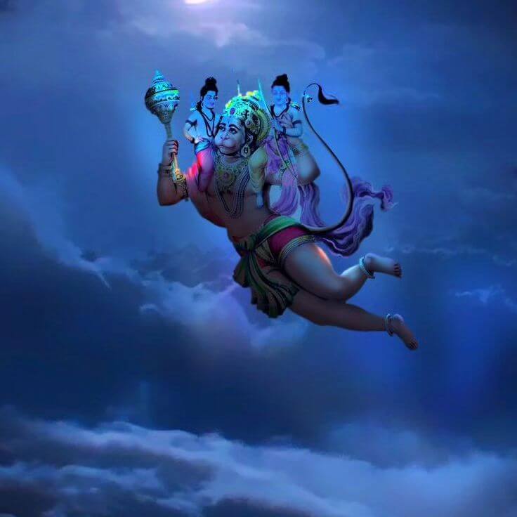 flying hanuman ji photo