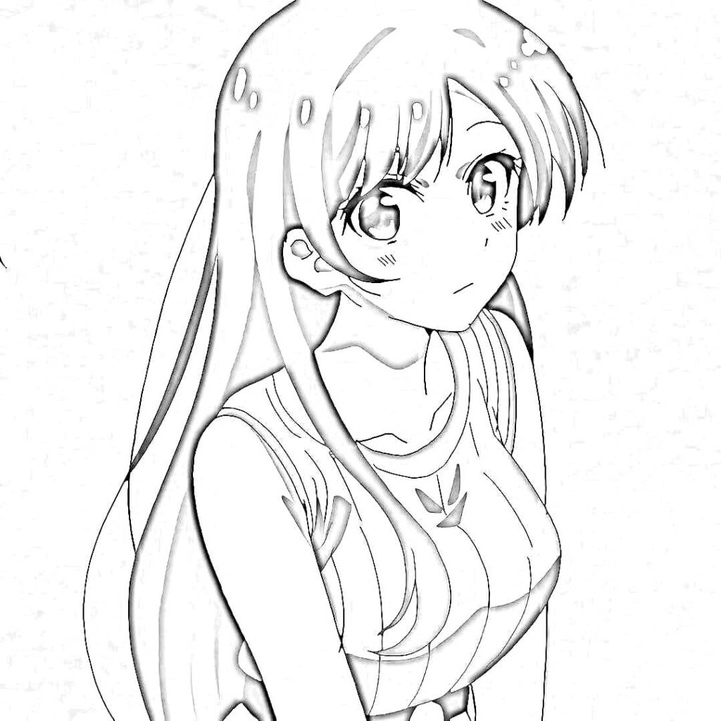 anime girl drawing full body