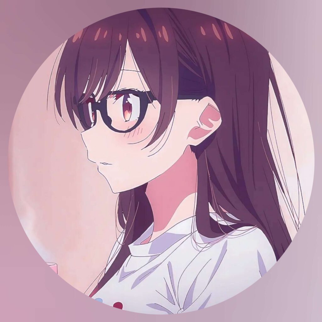 anime girl with glasses