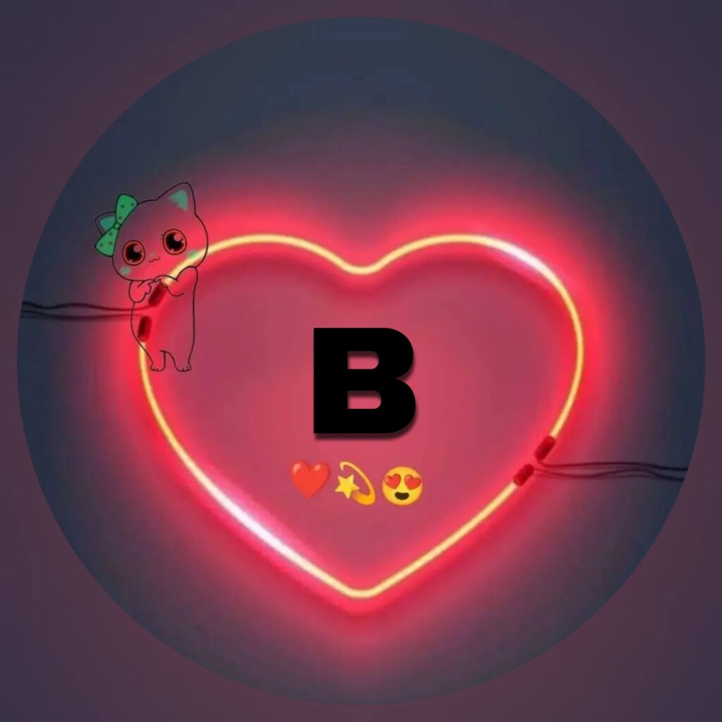 b name dp love heart