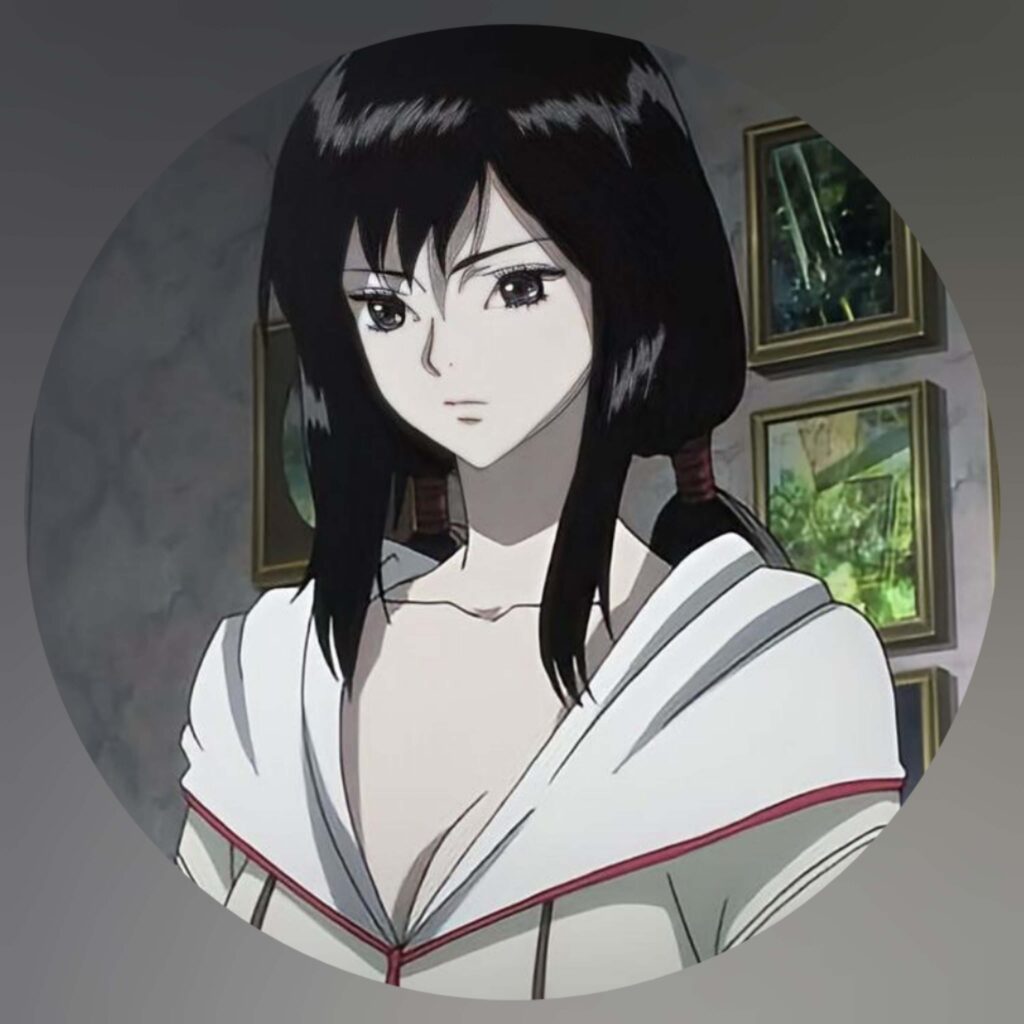 beautiful anime girl with black hair