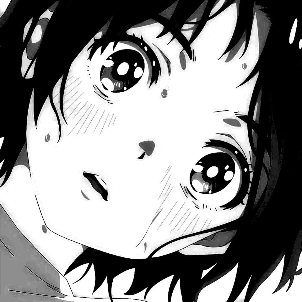 black and white anime girl wallapper