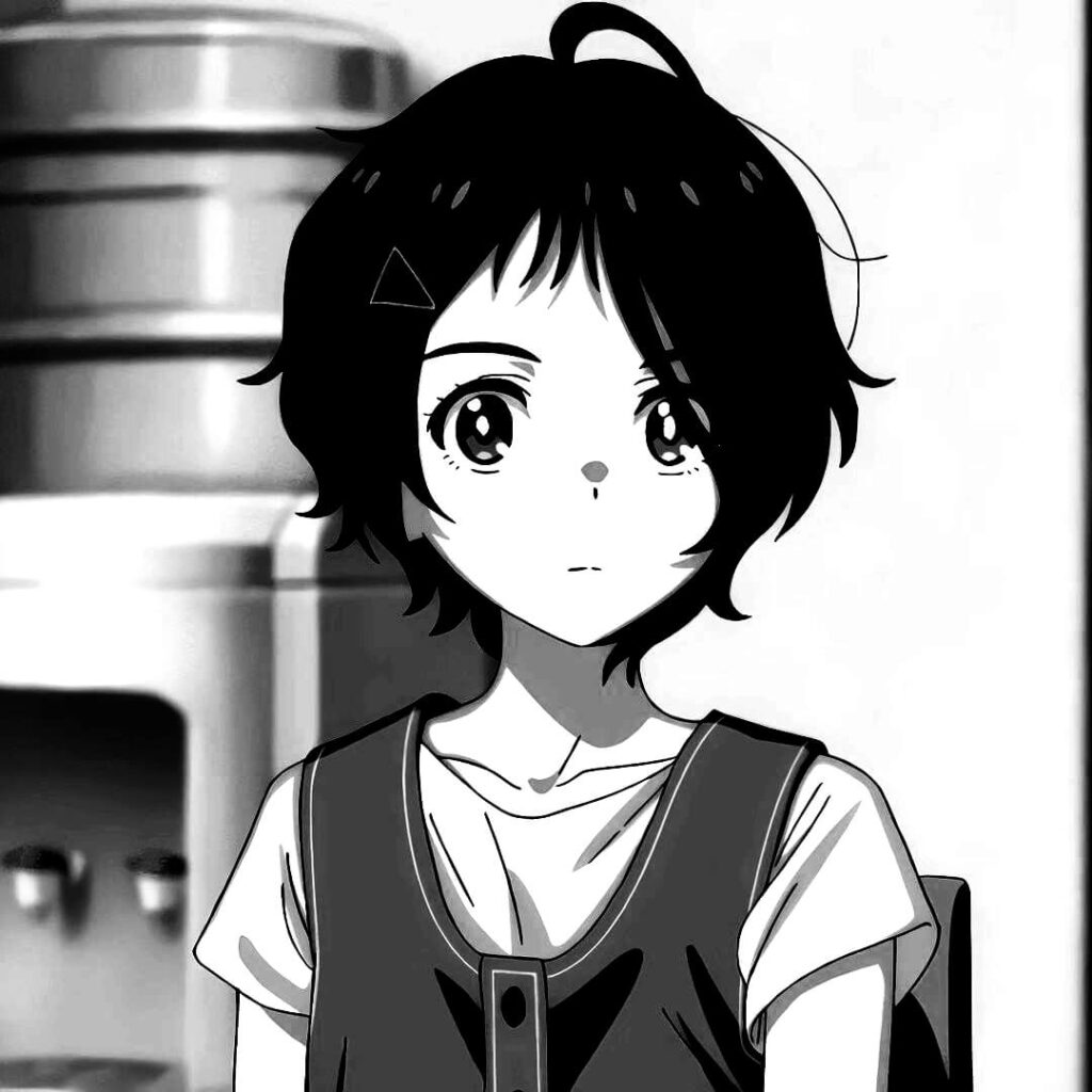 black and white anime pfp small girl new