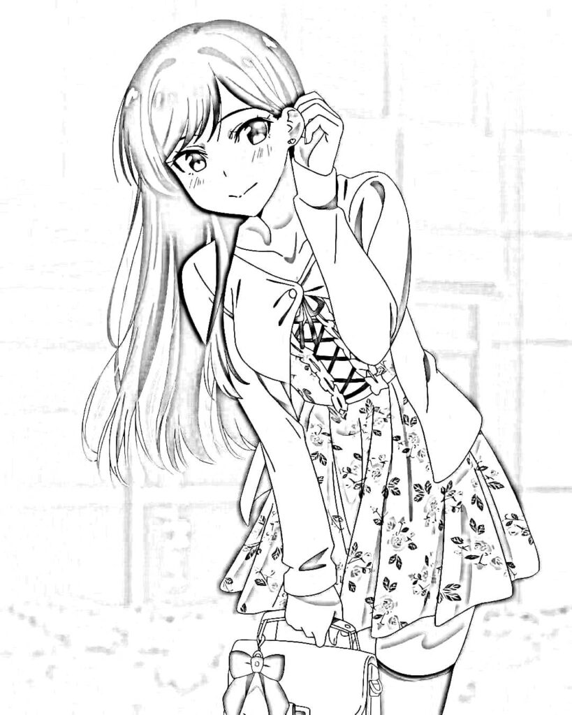 cute anime girl drawing