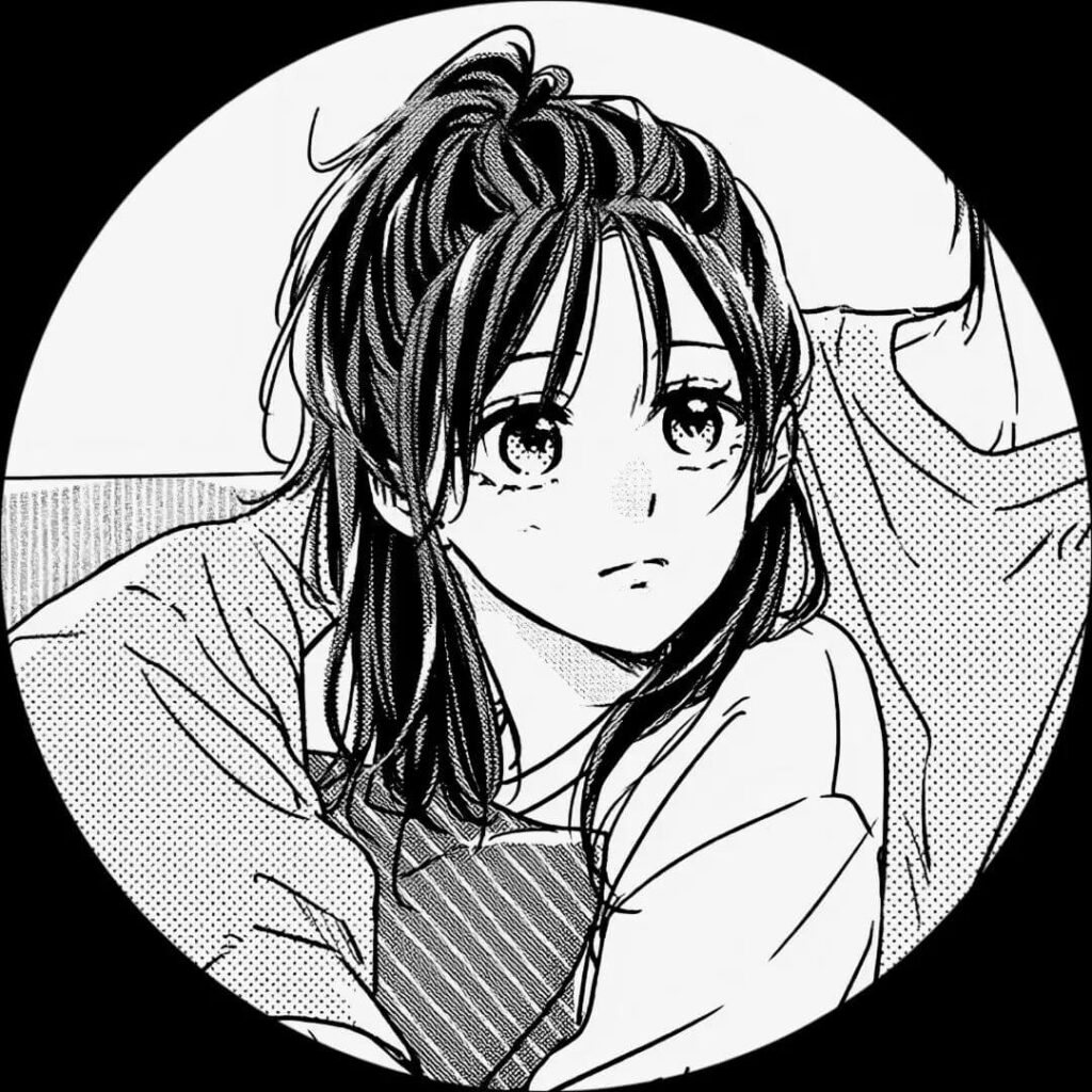 cute black and white anime pfp new